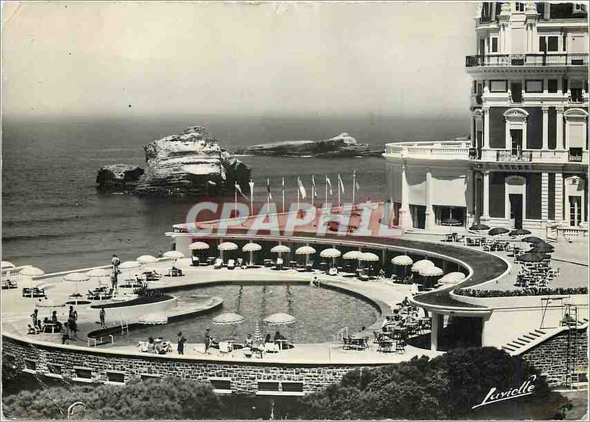 CPM Biarritz La Piscine Californienne de l'Hotel du Palais 