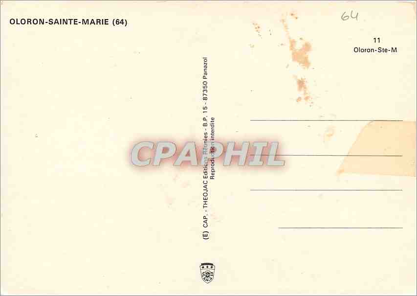 CPM Oloron Sainte Marie  — Rückseite
