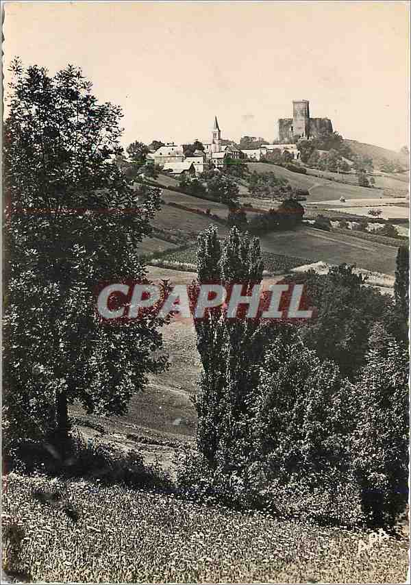Capvern-les-Bains — L'Église et Château de Mauvezin — POUX Photo au Bromure