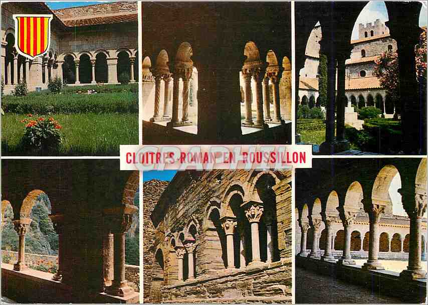 CPM En Roussillon Interieur des Cloitres Elne Arles sur Tech Saint Martin du Canigou 