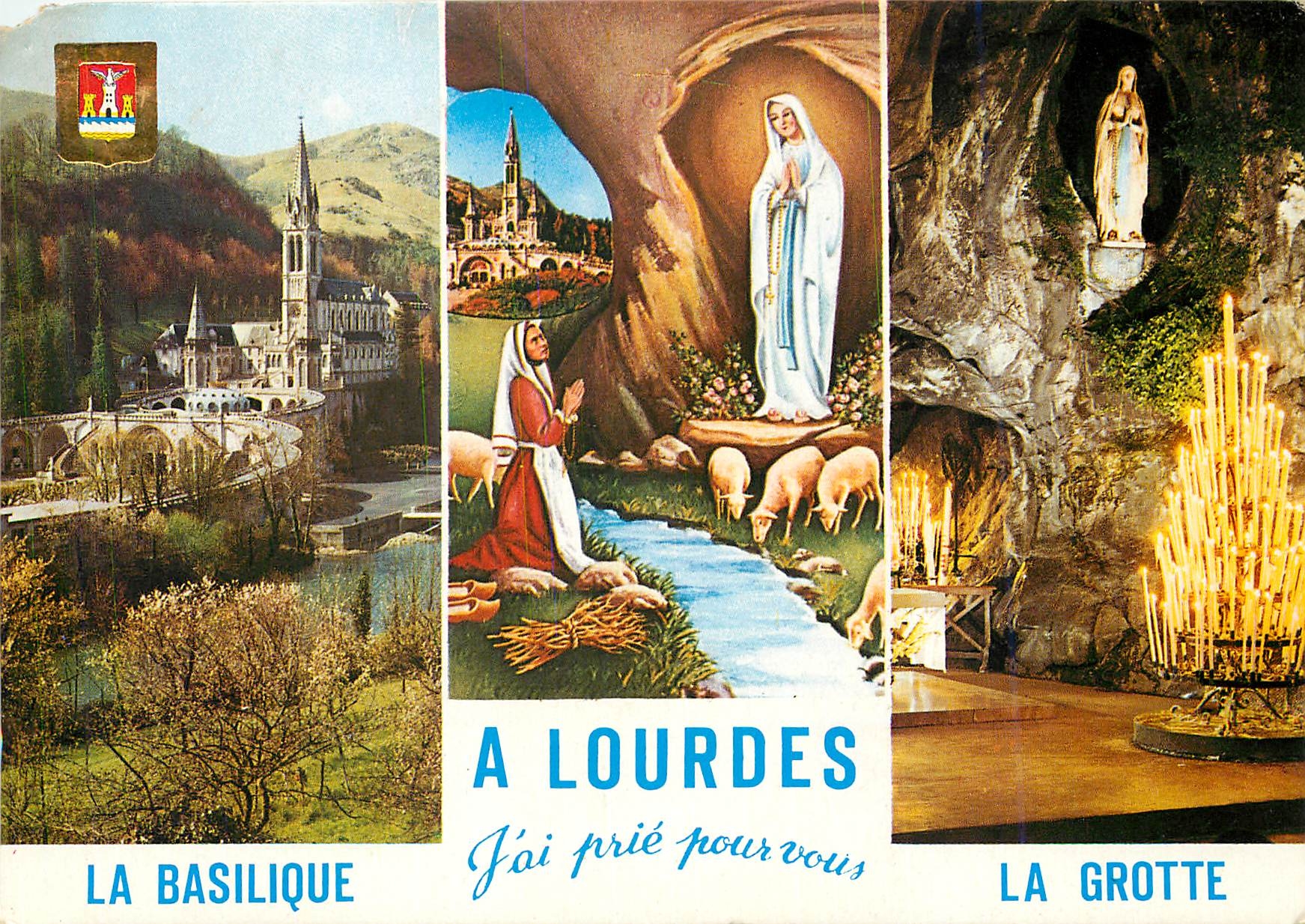 CPM La Basilique A Lourdes La Grotte 