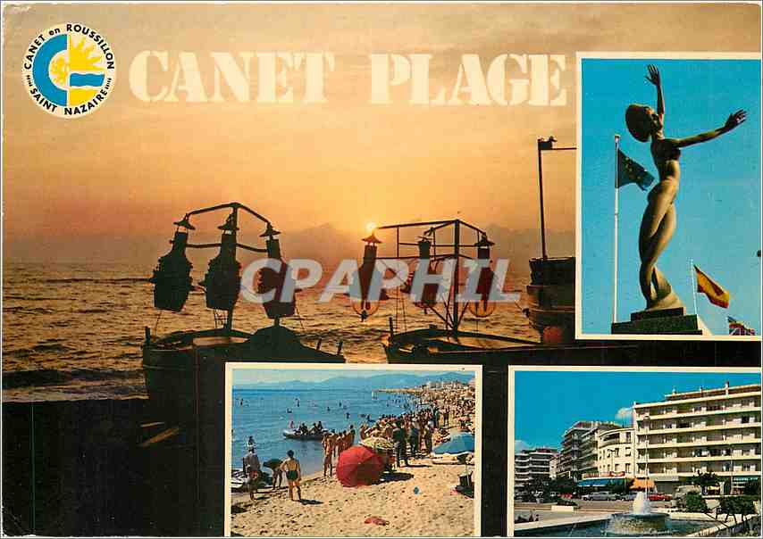 CPM Canet Plage Saint Nazaire en Roussillon Souvenir de la plage radieuse 