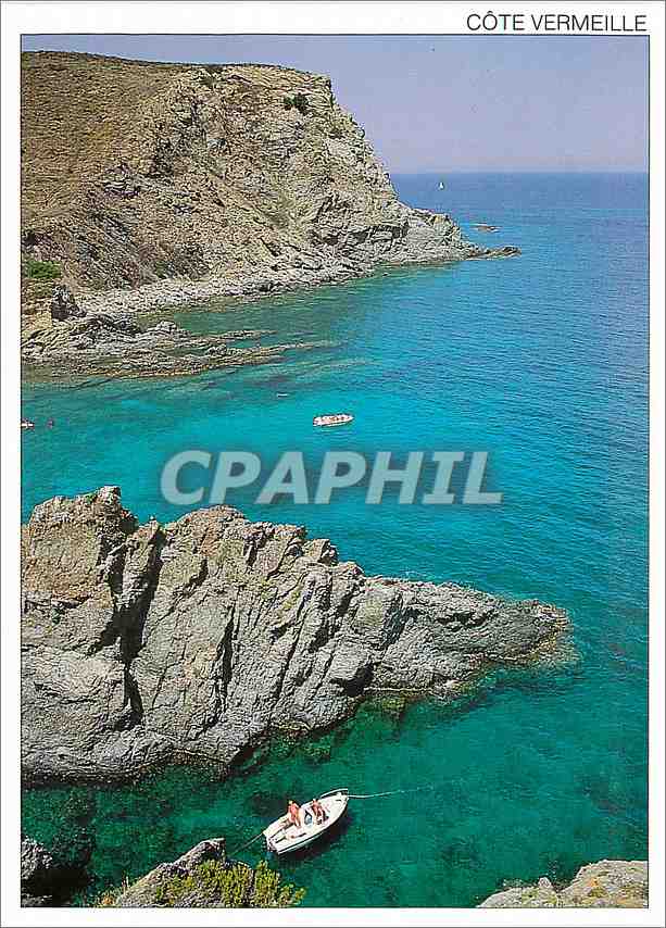 CPM Cote Vermeille PO Ici l'eau se fait turquoise 