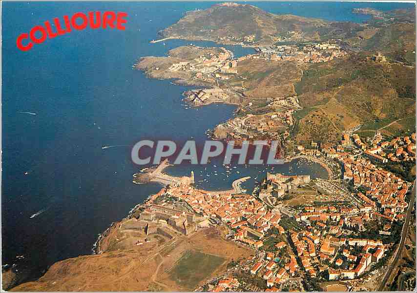 CPM Collioure Vue generale La Cote Rocheuse avec le Fort St Elme et Port Vendres 