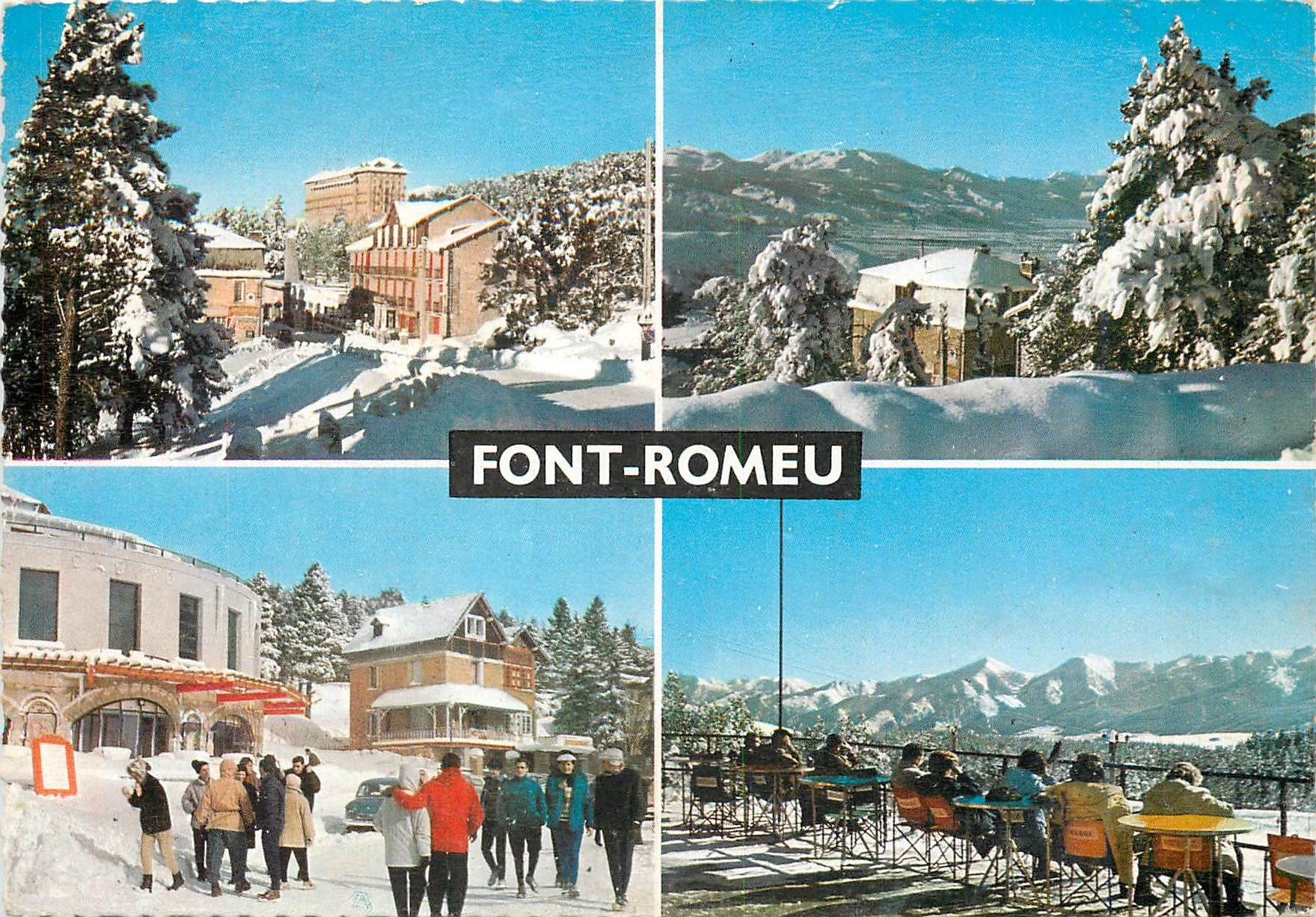 CPM Pyrenees Orientales Font Romeau Neige et glace au soleil Divers aspects de la Station 