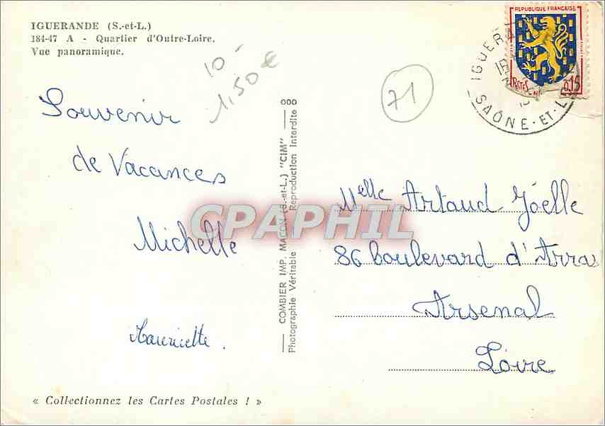 Iguerande (S.-et-L.) — Vue panoramique — Combier — Reverso