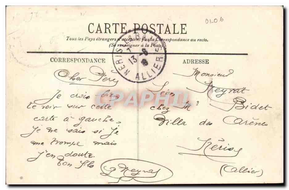 Environs de Vichy — Route des Malavaux — Passage d'un Gué — LL. — N° 110 — Reverso