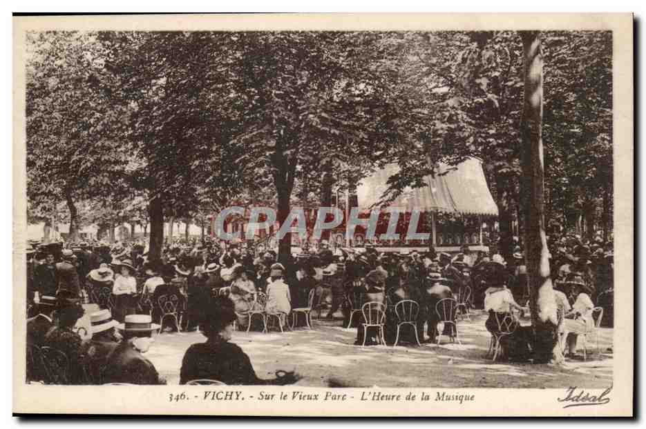 Vichy-Sur le Vieux Parc-L'Heure de la Musique-CPA