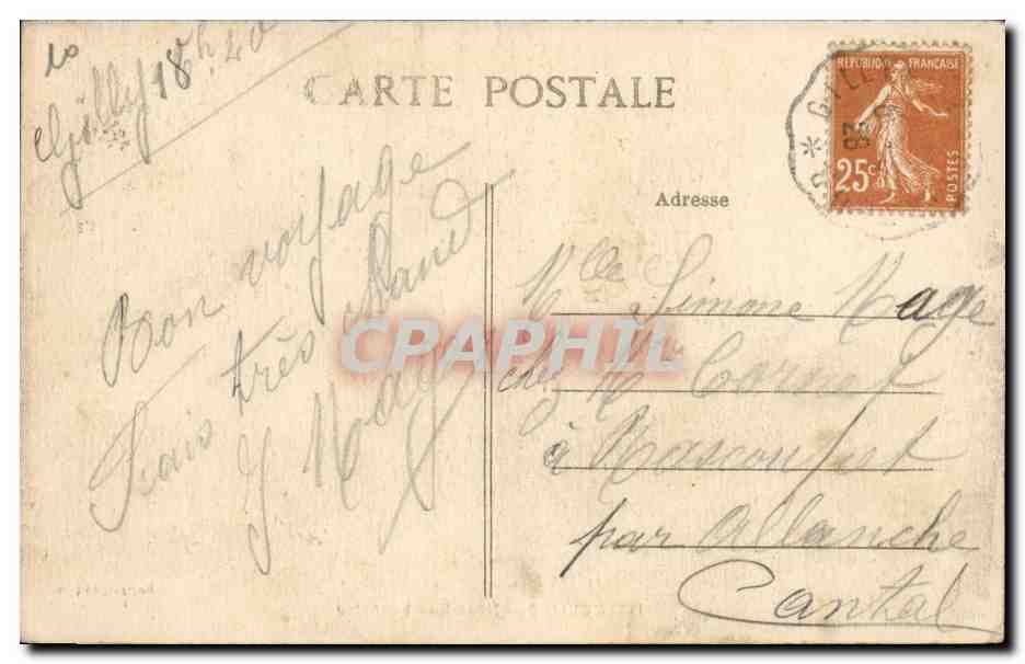 Moulins-Noce Bourbonnaise-CPA — Verso