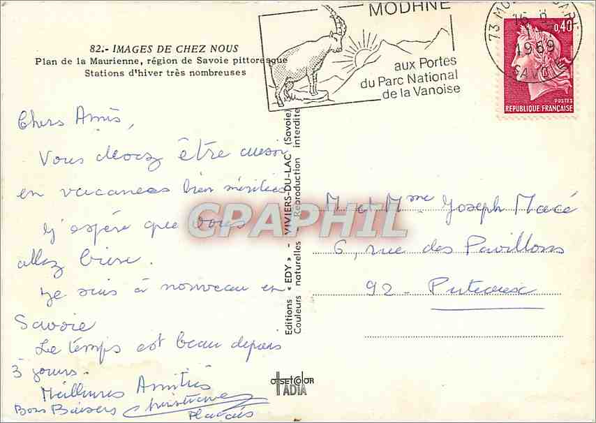 CPM Maurienne Images de Chez Nouz Plan de la Maurienne  — Rückseite
