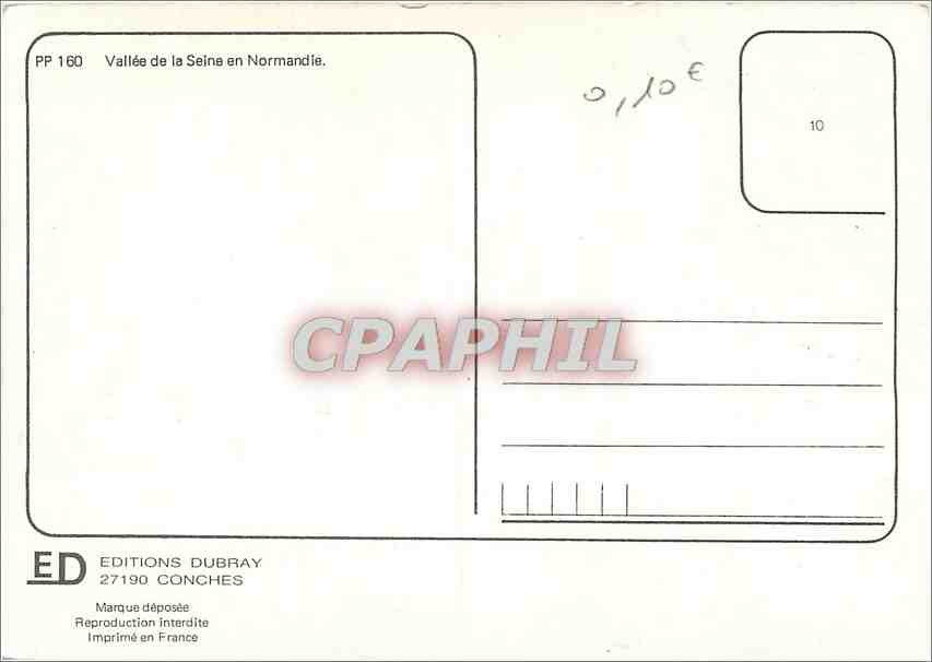 CPM Vallee de la Seine en Normandie Seine Maritime  — Rückseite