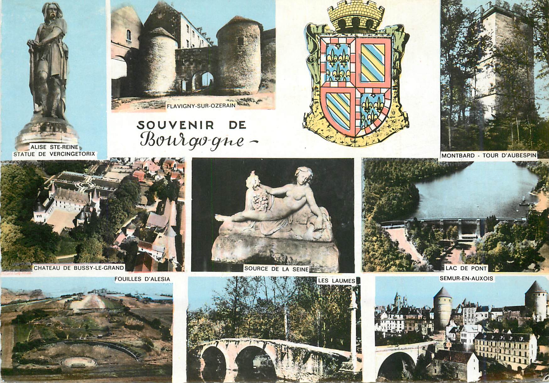CPM Souvenir de Bourgogne Alise Ste Reine Montbard Semur en Auxois