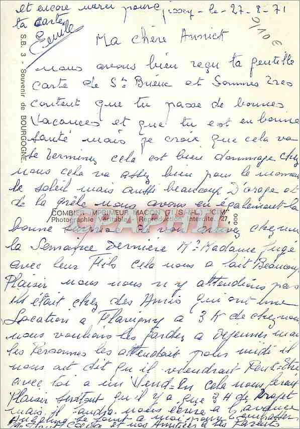 CPM Souvenir de Bourgogne Alise Ste Reine Montbard Semur en Auxois — Rückseite