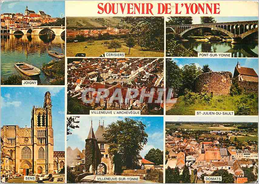 CPM Souvenir de l'Yonne Joigny Cerisiers Pont sur Yonne 