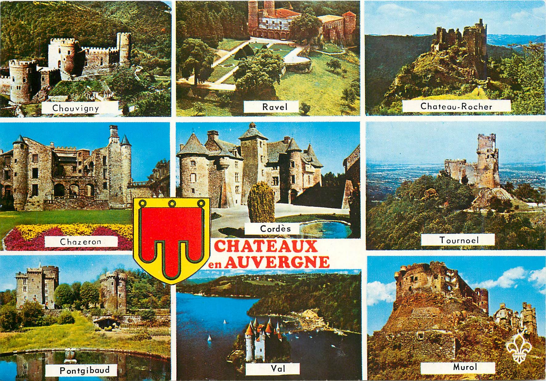 Châteaux en Auvergne — Collection de 9 châteaux — Éditions du Lys