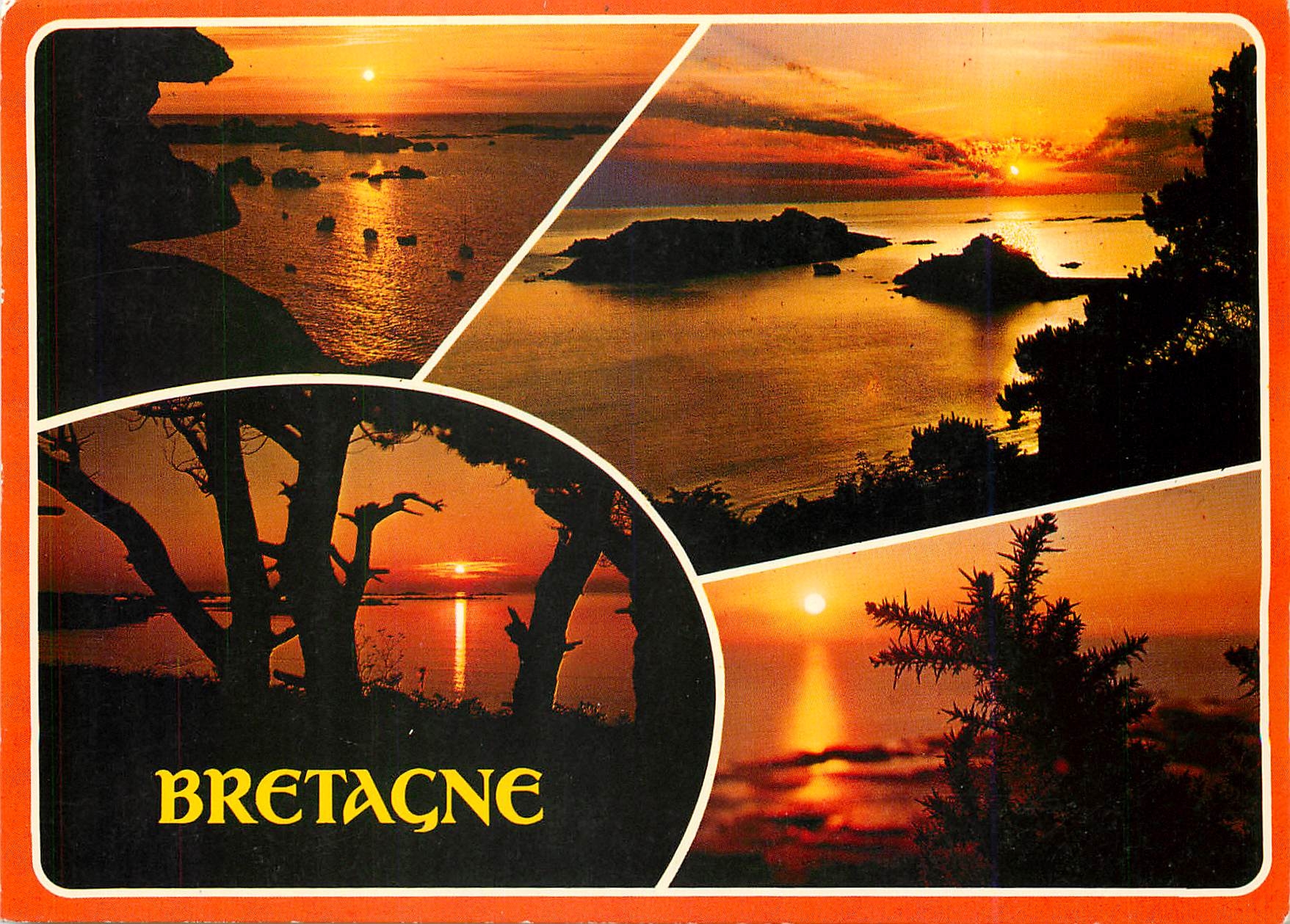 CPM Bretagne Couchers de soleil sur la cote bretonne 