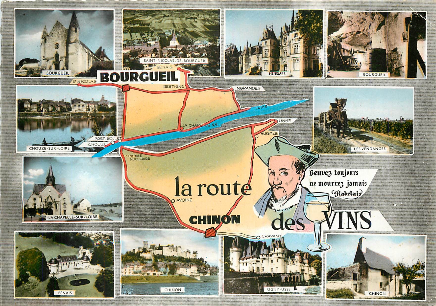 CPM La Route Chinon La Route des Vins 