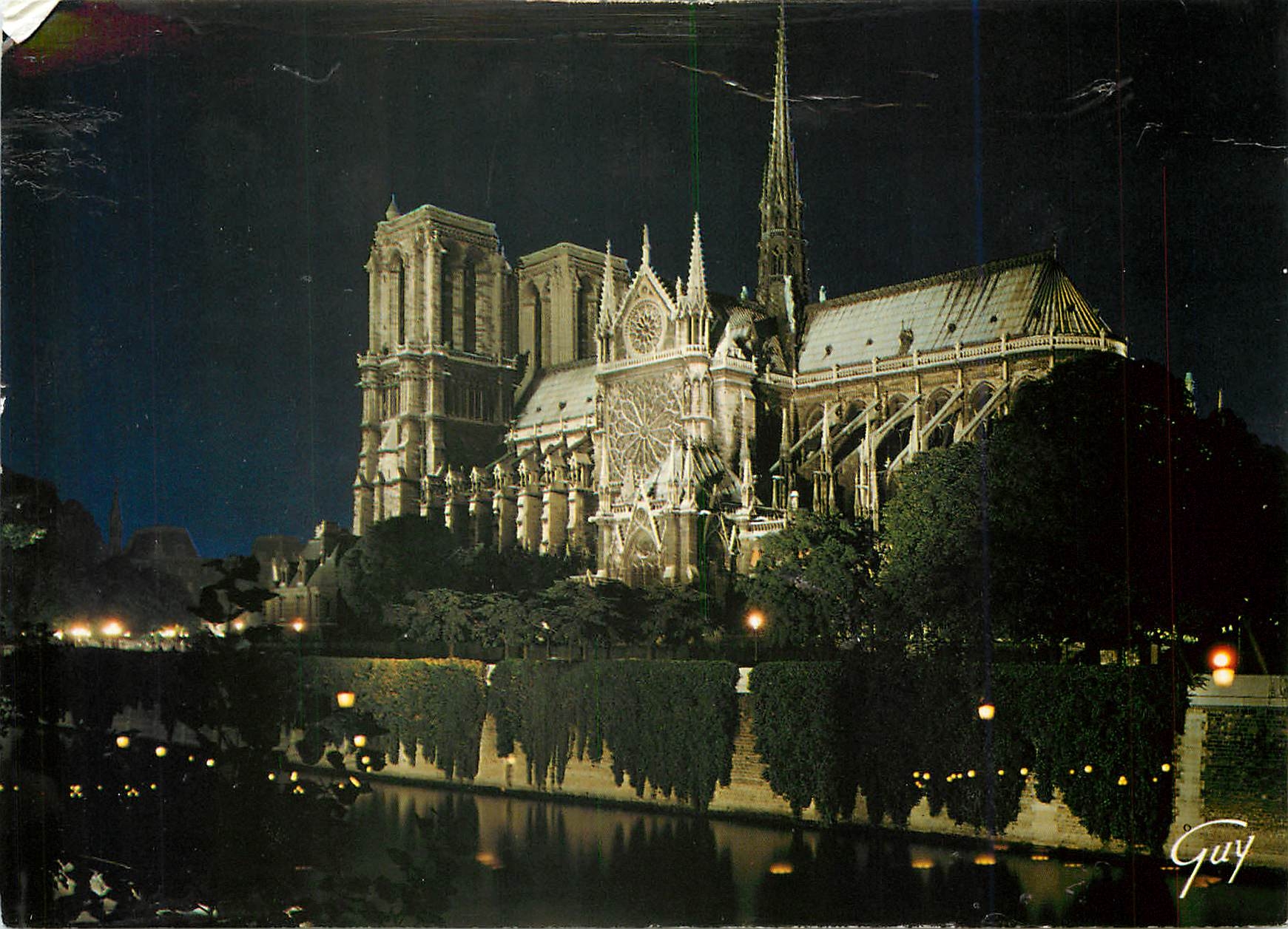 CPM Palais et ses Merveilles La Cathedrale Notre Dame illuminee 