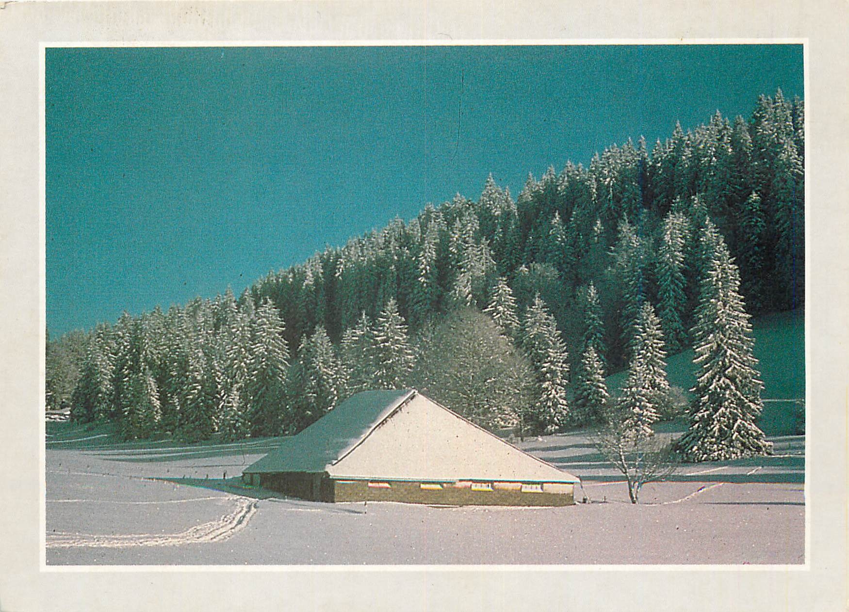CPM L'Hiver en France Comte Ferme enneigee Cliche Girard Les Hopitaux Neufs 