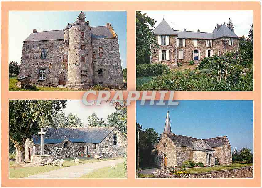 CPM Chateau de la Touche Brandineuf Chateau du Pontgamp Chapelle St Barthelemy Eglise du Vieux Bourg