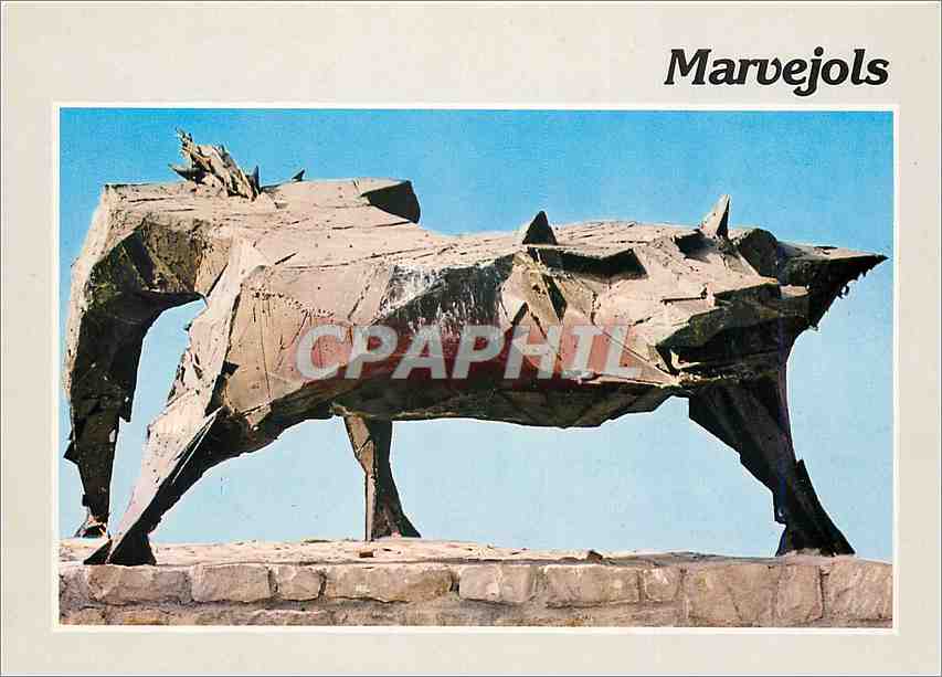 CPM Marvejols Lozere Statue de la Bete du Gevaudan 