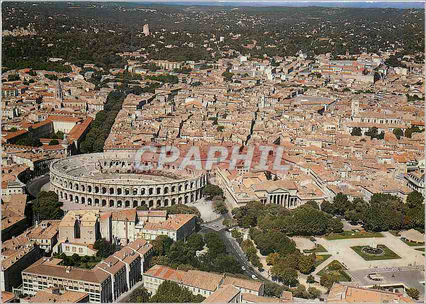 Nîmes — Aerial View of the Arenas — Édition Mireille