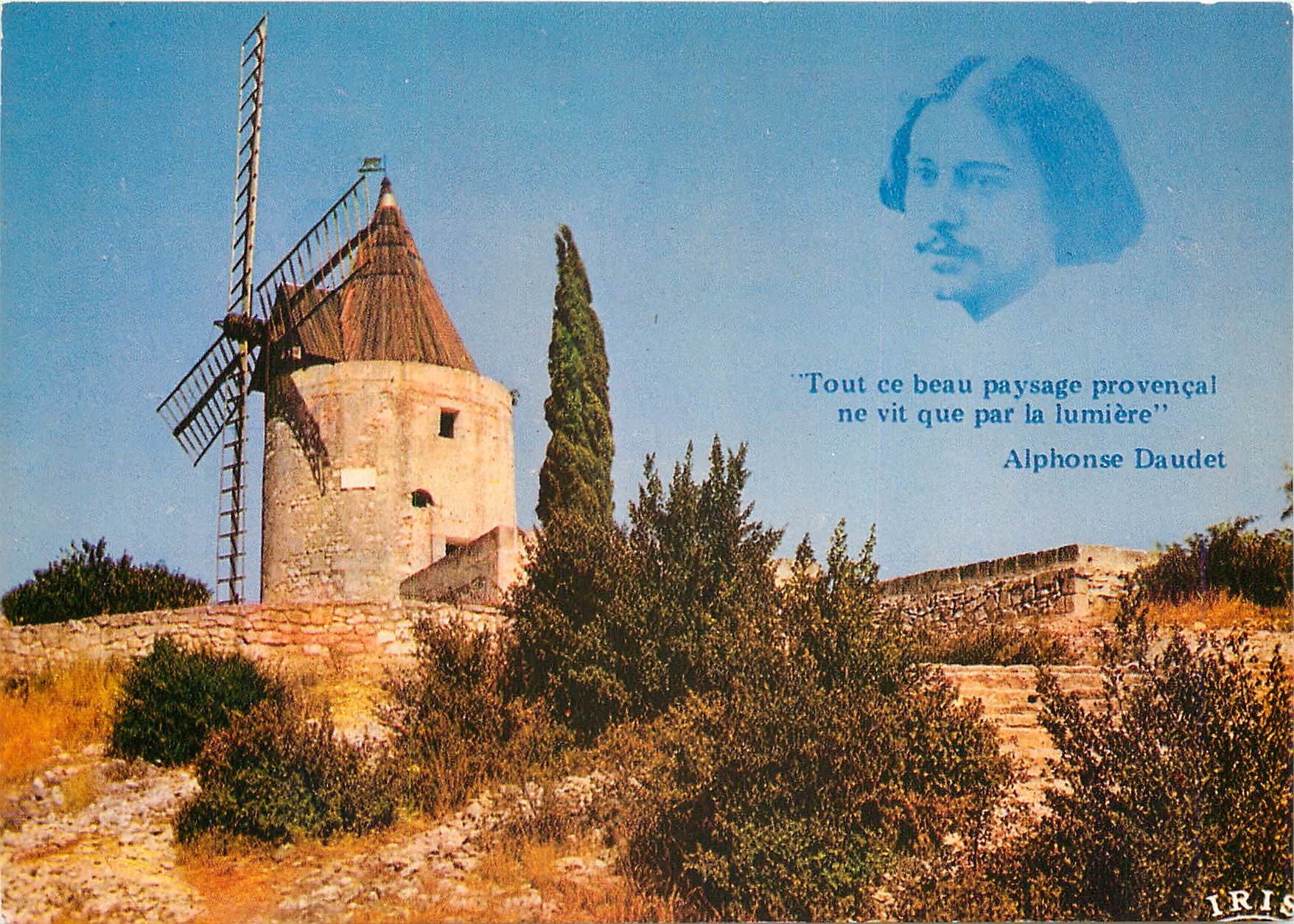 CPM Fontvieille B du R Le Moulin de Daudet d'Ou le Grand Conteur a date Ses Lettres 