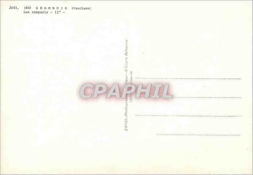 CPM Grambois Vaucluse Les remparts  — Rückseite