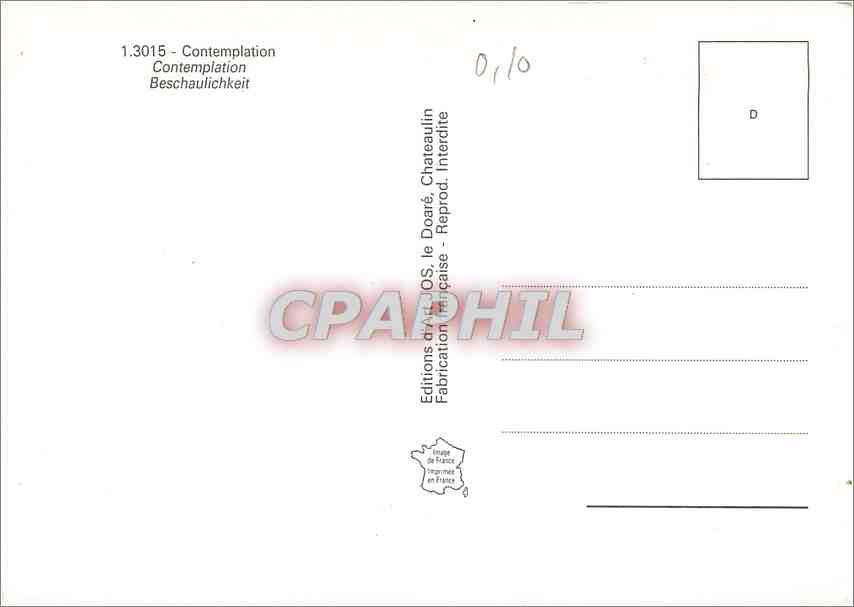 CPM Contemplation Beschaulichkeit  — Verso