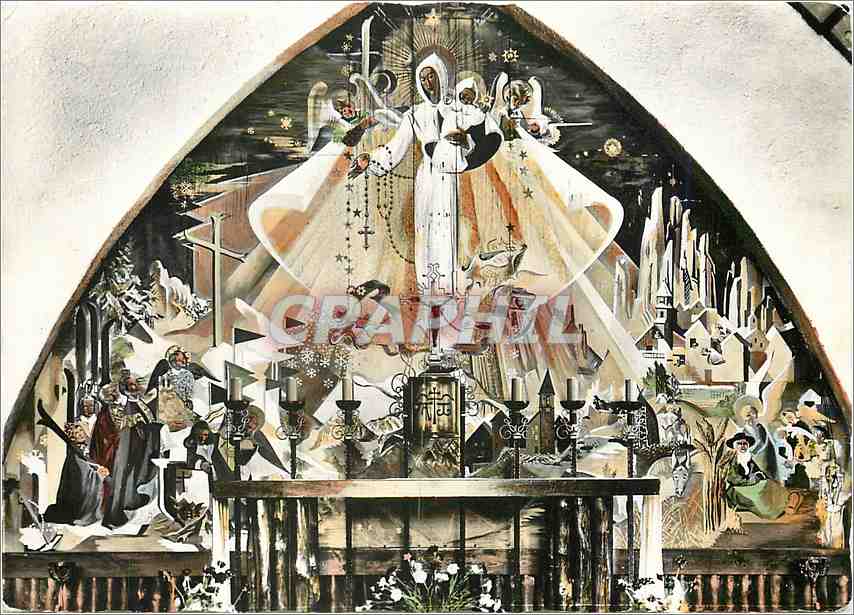 CPM Valberg AM Chapelle Notre Dame des Neiges Fresque de l'Ecole Maurice Denis 