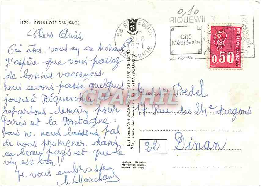 Route du Vin — Riquewihr, Kaysersberg, Ribeaupierre, Turckheim — Éditions d'Art Marascon — Reverso