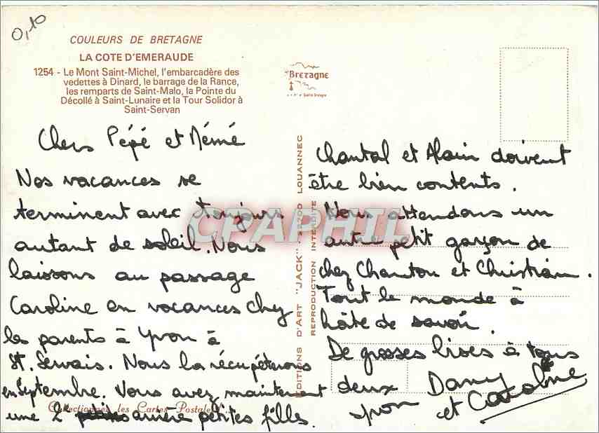 CPM La Cote d'Emeraude Le Mont Saint Michel l'embarcadere des vedettes a Dinard  — Rückseite
