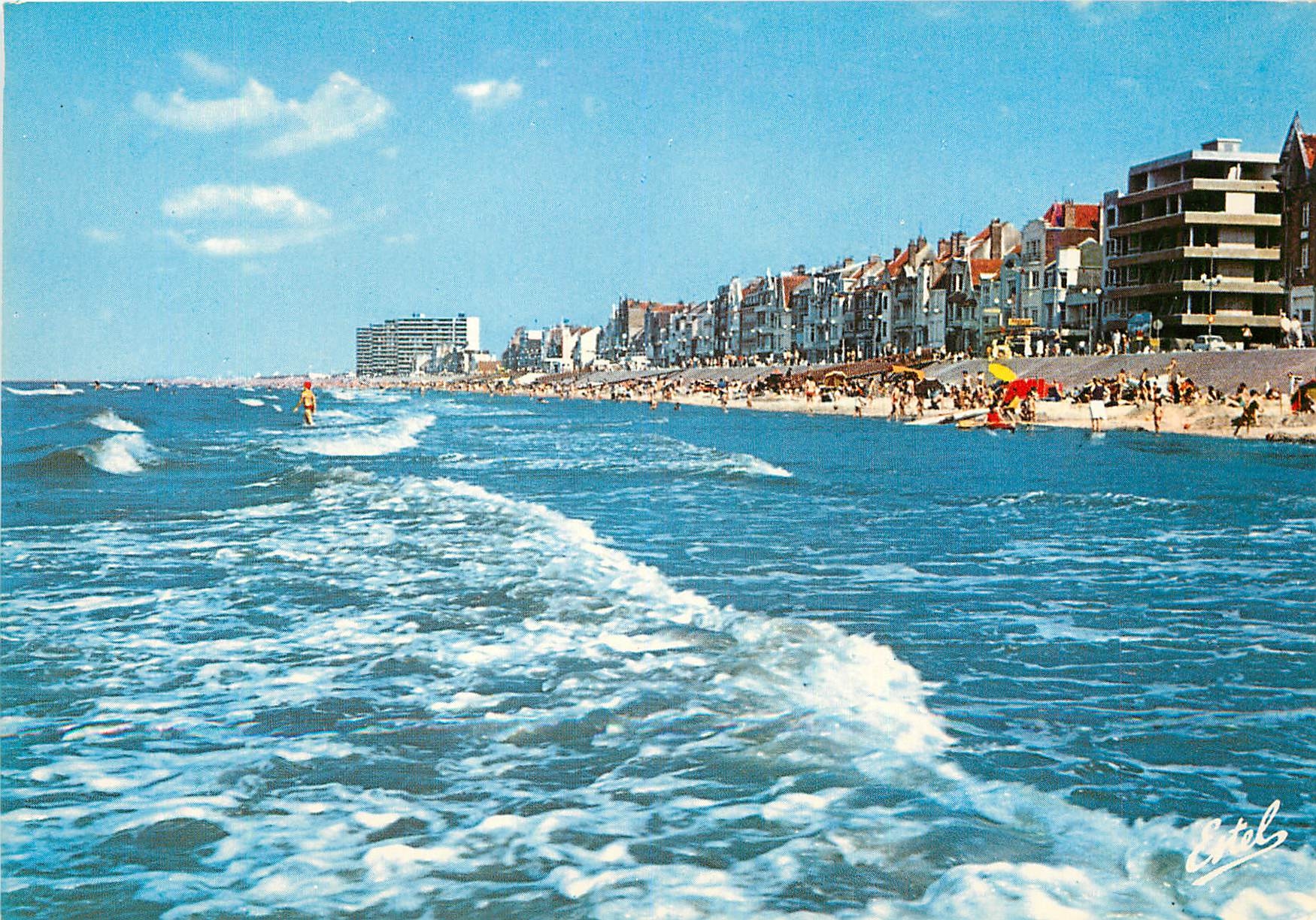 Malo-les-Bains — La plage et le front de mer — Éditeur Estel, n° 2855 R