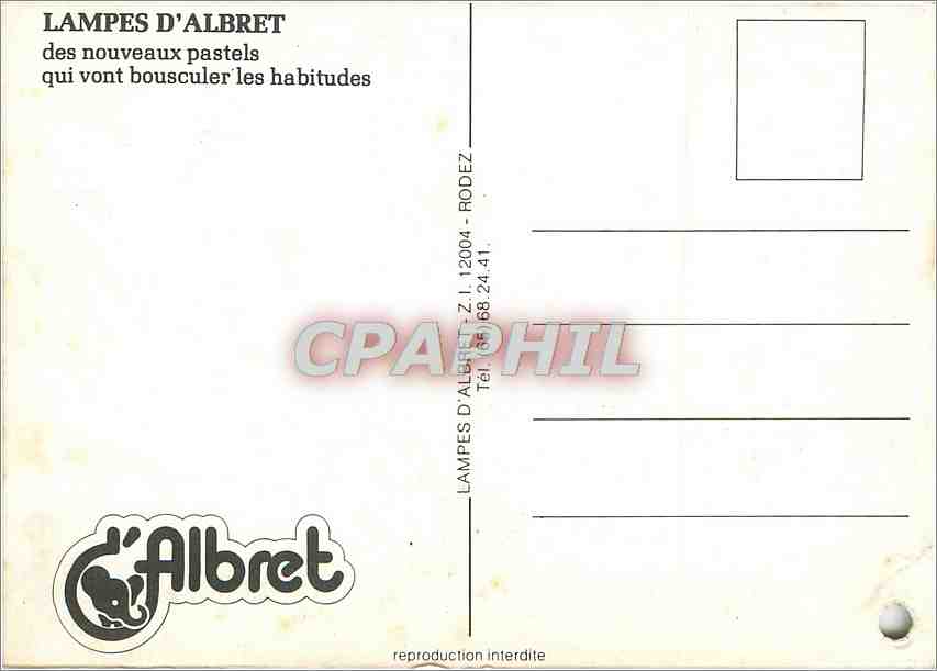 CPM Lampes d'Albret des nouveaux pastels qui vont bousculer les habitudes  — Rückseite