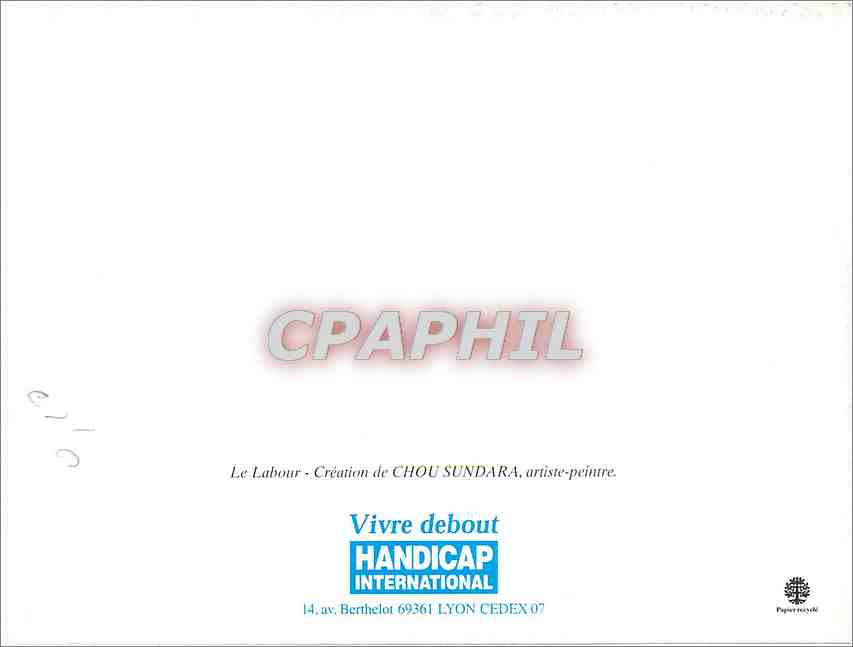 CPM Le Labour Creation de Chou Sundara  — Verso
