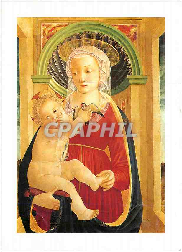 CPM La Vierge et l'enfant au chardonneret 