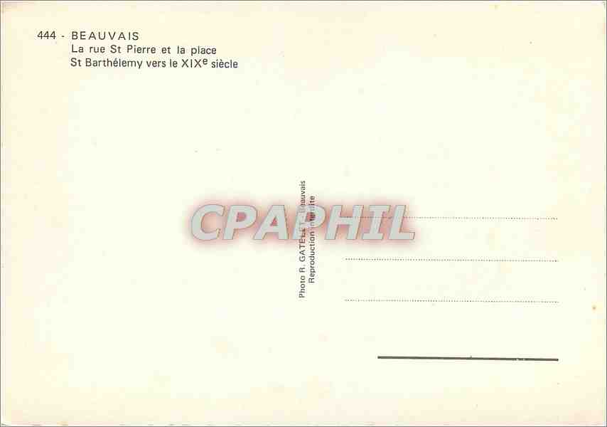 CPM Beauvais La rue St Pierre et la place St Barthelemy  — Verso