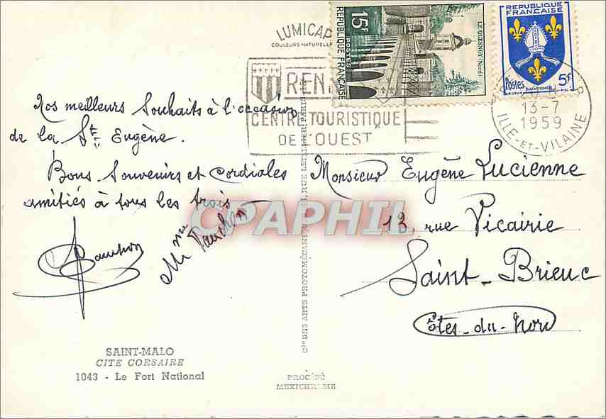 Cap Fréhel — Fort National — Éditeur Lumicap — Rückseite