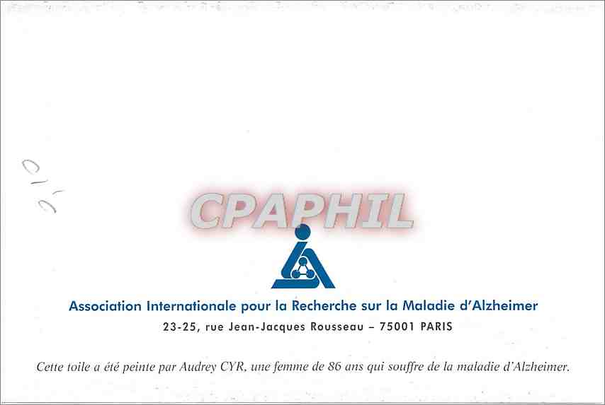CPM Cette toile a ete peinte par Audrey Cyr une femme de 86 ans qui souffre de la maladie d'Alzheime — Back