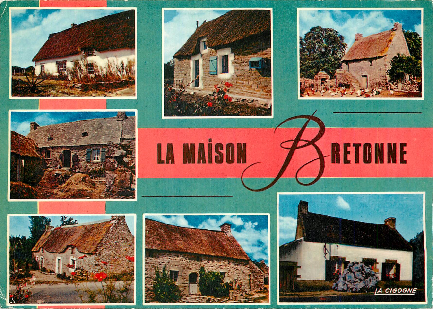 CPM Bretagne Quand la Bretagne habite une chaumiere 