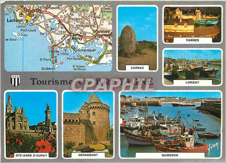 Carte postale touristique — Morbihan — Éditions Jean-Jaurès-94-Arcueil