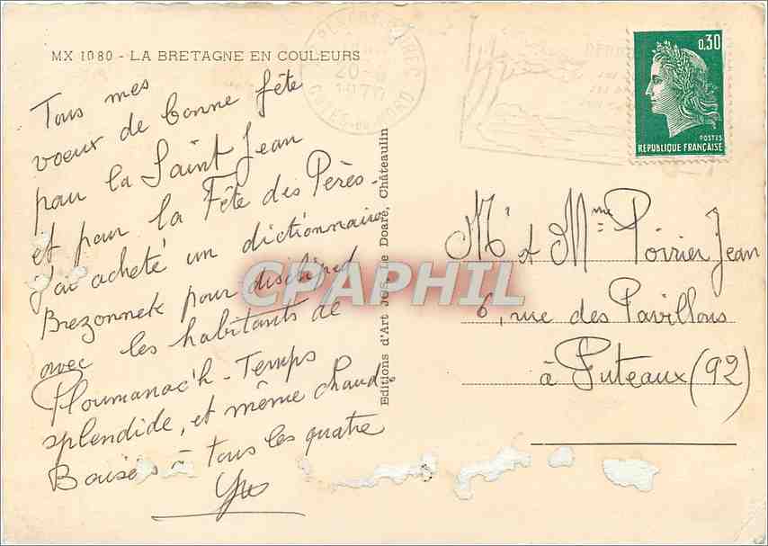 CPM En Bretagne En eur dremen et lanneg  — Rückseite