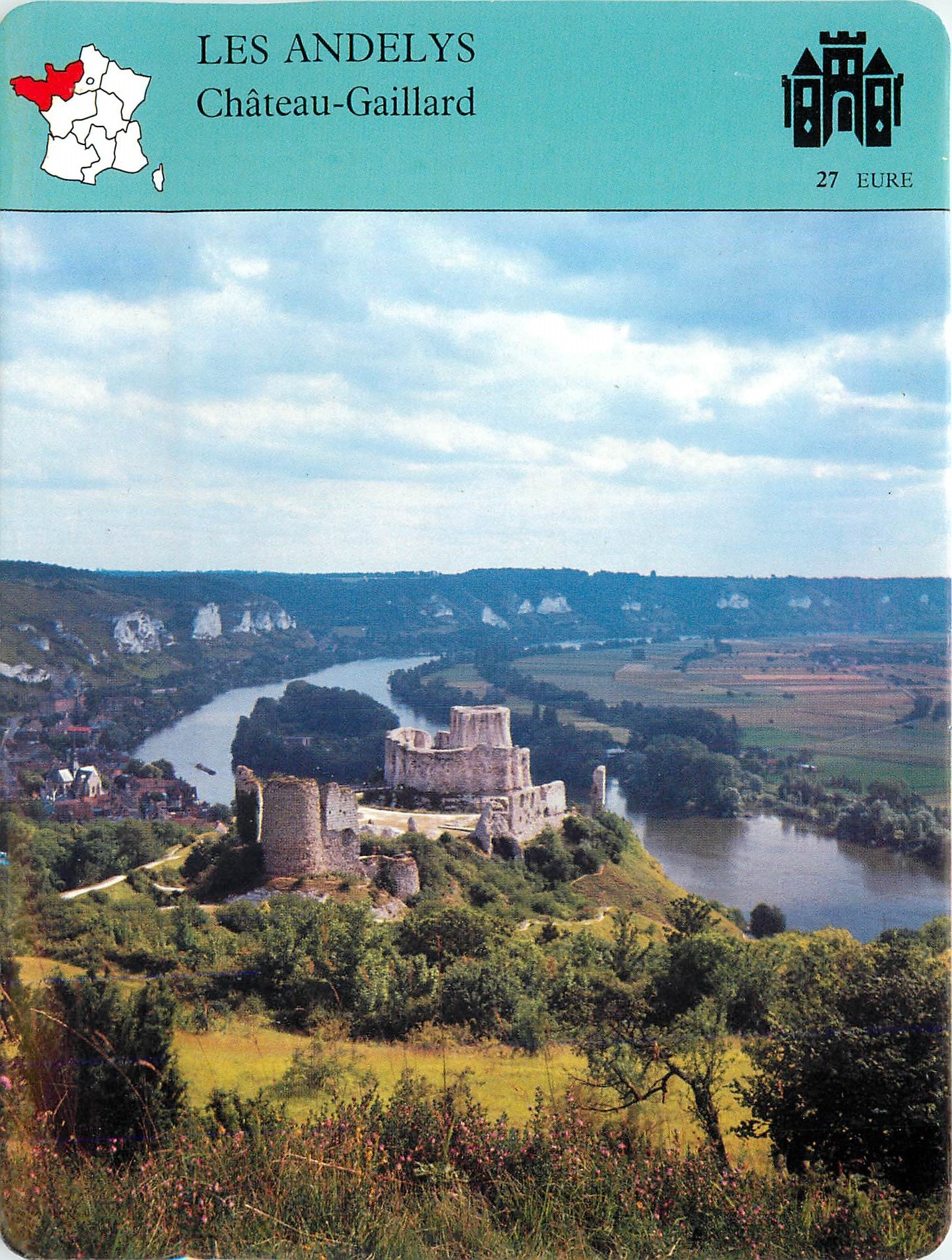 Fiche illustree Les Andelys Chateau Gaillard 