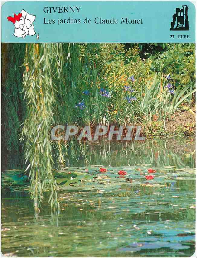 Fiche illustree Giverny Les jardins de Claude Monet 