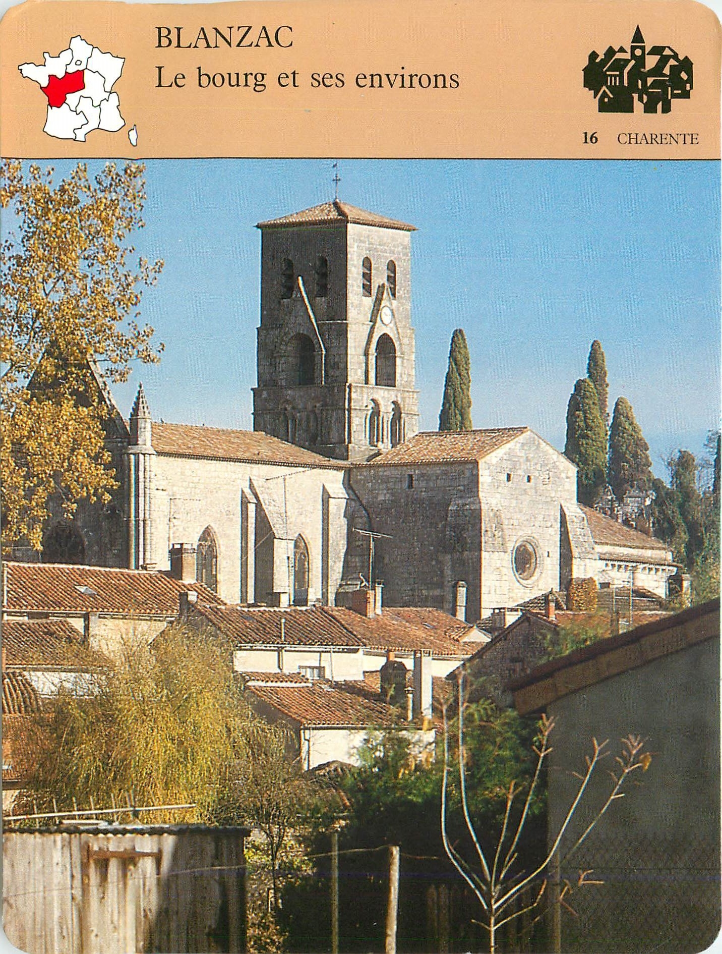 Fiche illustree Blanzac Le bourg et ses environs 
