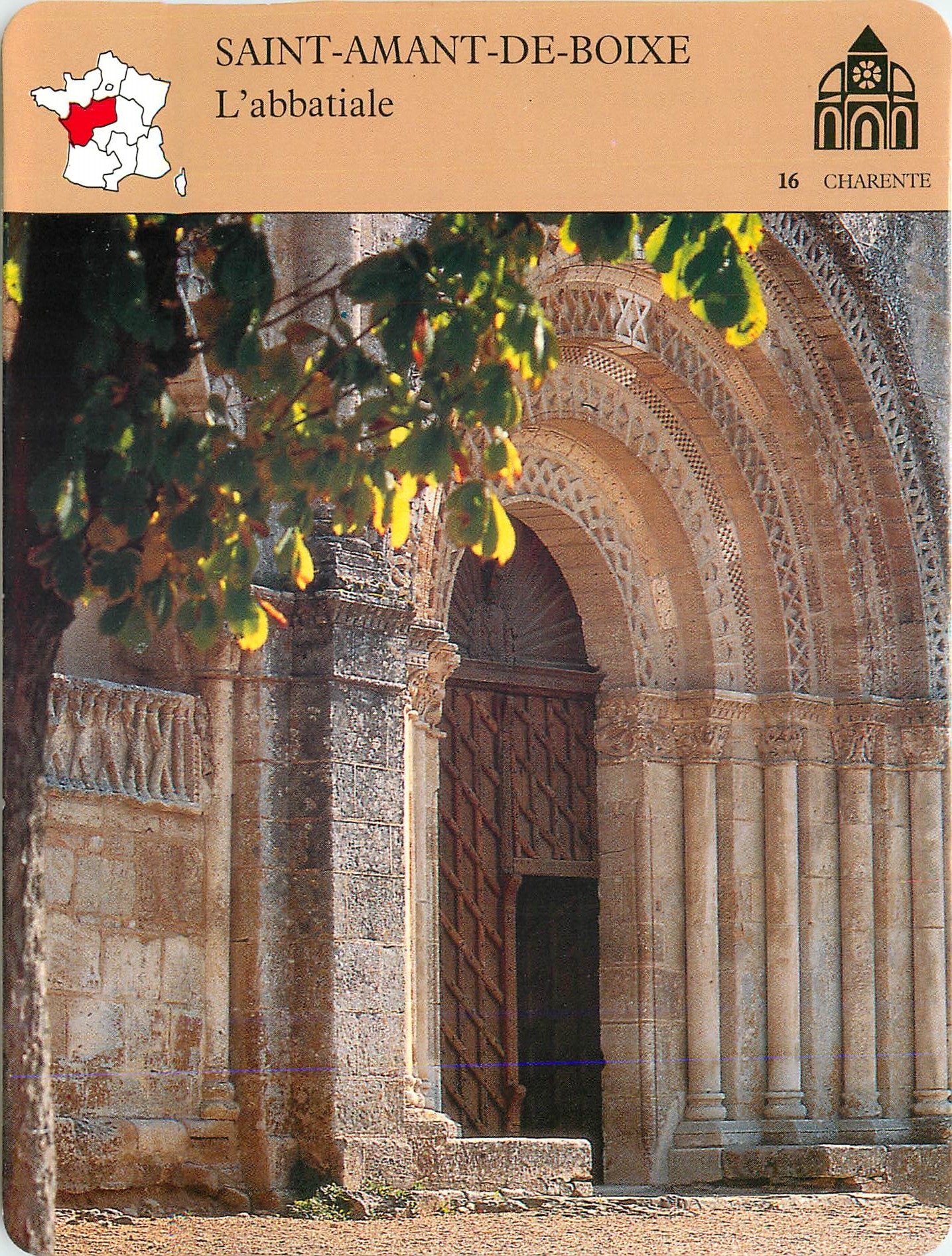 Fiche illustree Saint Amand de Boixe L'abbatiale 