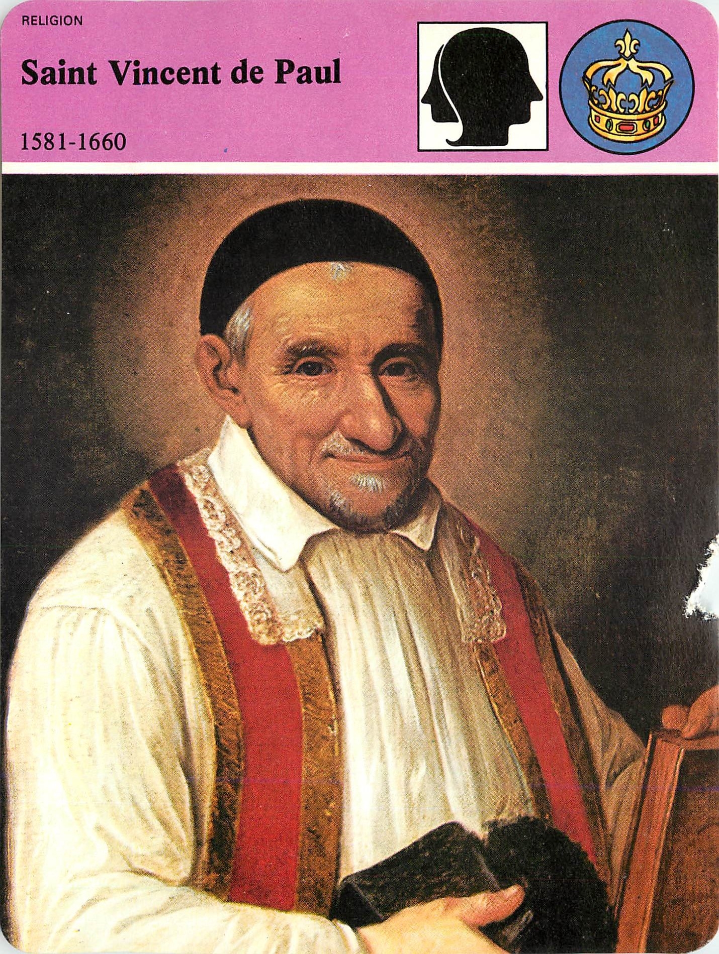 Fiche illustree Saint Vincent de Paul Le croise du coeur 