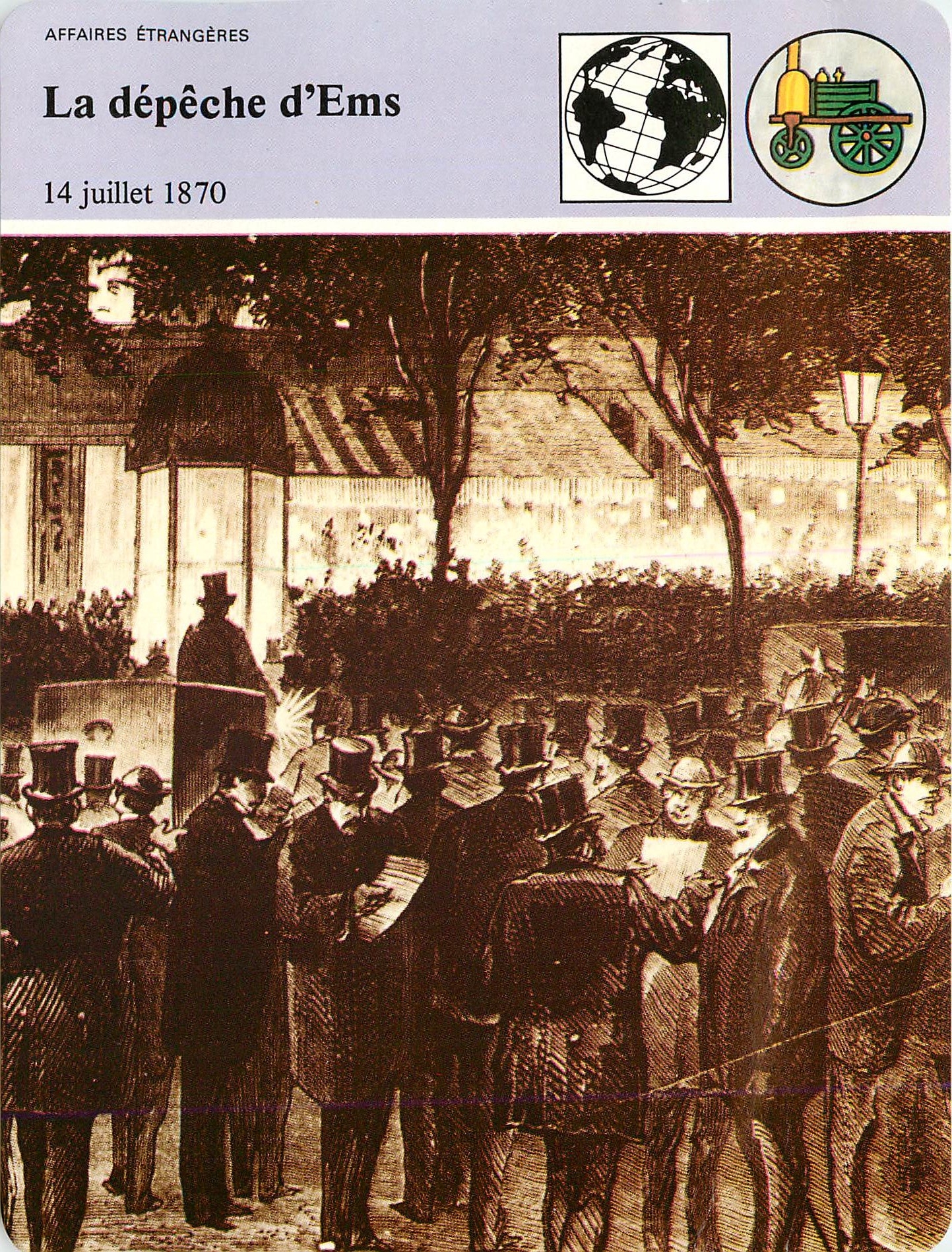 Fiche illustree La depeche d'Ems Marianne tombe dans le piege 