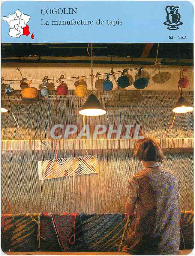Fiche illustree Cogolin La manufacture de tapis 