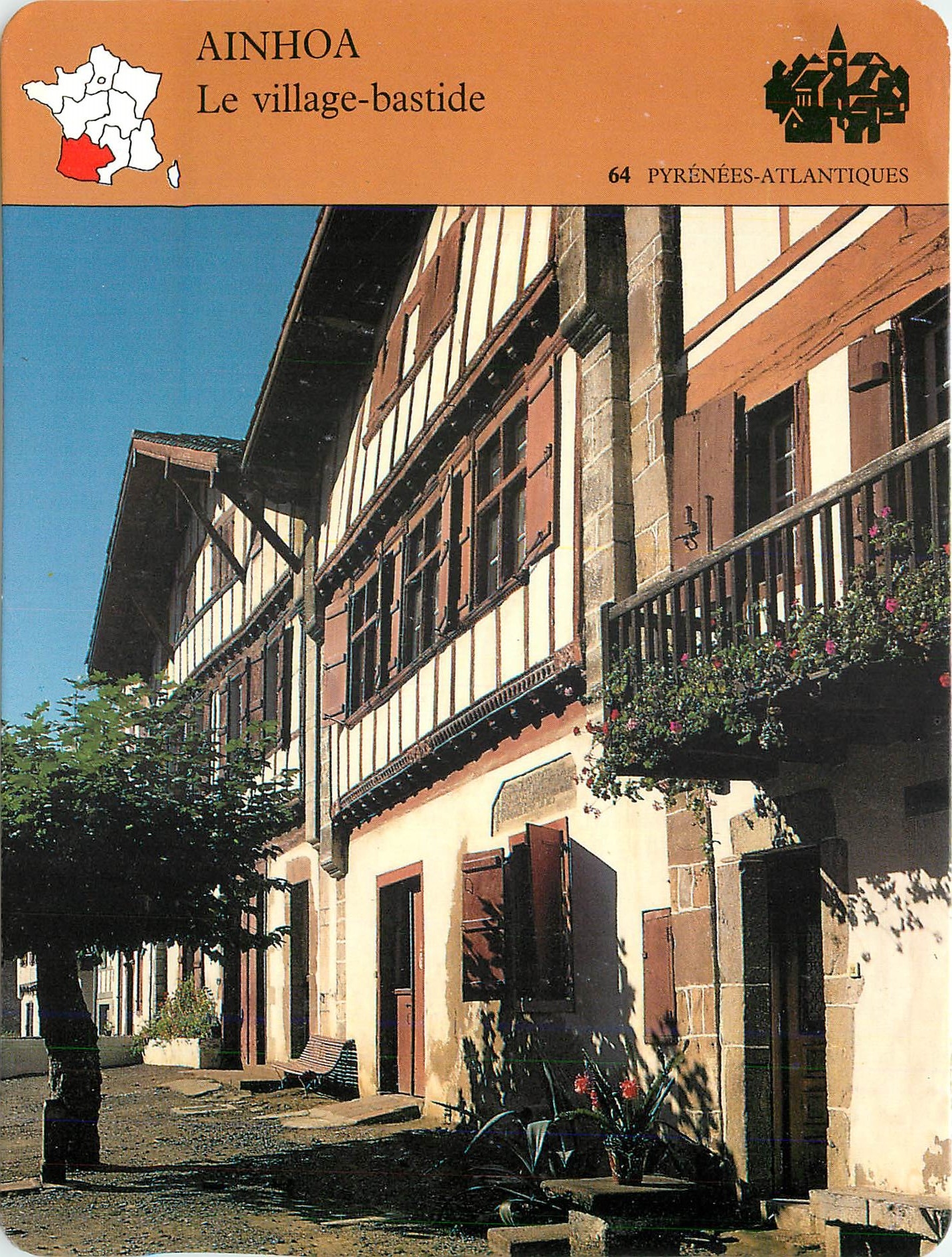 Fiche illustree Ainhoa Le village bastide 